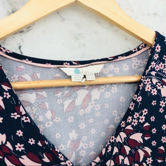 C012 Boden Easy Midi Dress - Navy Autumnal Leaves - Picture 8 of 11